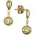 Textured Drop Earrings in 10k Gold