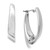 Visor Hoop Earrings in 14k White Gold