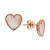 EFFY® Mother-of-Pearl Heart Stud Earrings in 14k Rose Gold