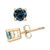 2-Pc. Set London Blue Topaz (1/3 ct. t.w.) & Lab-Created White Sapphire (3/8 ct. t.w.) Stud and Dangle Hoop Earrings in 14k Gold-Plated Sterling Silver