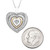 Diamond Accent Two-Tone Heart Pendant Necklace in Sterling Silver and 10k Gold