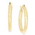 Textured Wide Hoop Earrings in 10k Gold