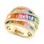 EFFY® Multi-Gemstone (6-3/8 ct. t.w.) & Diamond (3/4 ct. t.w.) Crossover Ring in 14k Gold