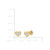 Children's Diamond Accent Heart Stud Earrings in 14k Gold