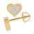 Children's Diamond Accent Heart Stud Earrings in 14k Gold