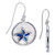 Lab-Created Blue Opal & Mother-of-Pearl Inlay Starfish Drop Earrings in Sterling Silver