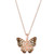 Ombré Diamond (5/8 ct. t.w.) & Vanilla Diamond (1/10 ct. t.w.) Butterfly 18" Pendant Necklace in 14k Rose Gold
