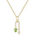 Peridot (3/8 ct. t.w.) & Lab-Created White Sapphire (1/5 ct. t.w.) U-Shaped 18" Pendant Necklace in 14k Gold-Plated Sterling Silver