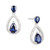 Sapphire (1-1/5 ct. t.w.) & Diamond (1/20 ct. t.w.) Openwork Teardrop Drop Earrings in Sterling Silver