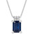 Sapphire (1-1/6 ct. t.w.) and Diamond Accent Pendant Necklace in 14k White Gold