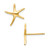 Starfish Stud Earrings in 14k Gold