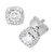 Lab-Created Diamond Halo Stud Earrings (1/2 ct. t.w.) in Sterling Silver