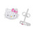 Hello Kitty Crystal & Enamel Stud Earrings in Sterling Silver, Created for Macy's