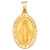 Miraculous Medal Pendant in 14k Yellow Gold