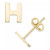Initial Stud Earrings in 10k Gold