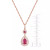 Ruby (1-1/4 ct. t.w.) and Diamond (1/3 ct. t.w.) Pendant Necklace in 14k Rose Gold (Also Available In Tanzanite)