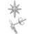 Cubic Zirconia Starburst Stud Earrings in Sterling Silver, Created for Macy's