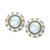 EFFY® Cultured Freshwater Pearl (8mm) Stud Earrings in Sterling Silver & 18k Gold