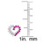 Lab-Created Ruby (1/4 ct. t.w.) & Lab-Created White Sapphire (1/5 ct. t.w.) Heart Stud Earrings in Sterling Silver