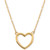 Open Heart 17" Pendant Necklace in 10k Gold