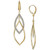 Glitter Orbital Drop Earrings in 10k Gold