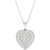 Diamond Heart Cluster Pendant Necklace (1/2 ct. t.w.) in Sterling Silver, 16" + 2" extender