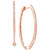 Diamond Small Skinny Hoop Earrings (1/5 ct. t.w.) in 14k Rose Gold-Plated Sterling Silver, 0.75"