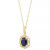 Ruby (1 ct. t.w.) & Diamond (1/10 ct. t.w.) Pendant 18" Necklace in 14k Yellow Gold (Also Available in Sapphire & Emerald)
