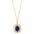 Ruby (1 ct. t.w.) & Diamond (1/10 ct. t.w.) Pendant 18" Necklace in 14k Yellow Gold (Also Available in Sapphire & Emerald)