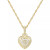 Diamond Round & Baguette Heart 18" Pendant Necklace (1/4 ct. t.w.) in Sterling Silver, 14k Gold-Plated Sterling Silver, & 14k Rose Gold-Plated Sterling Silver