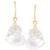 Mother-of-Pearl Heart Drop Earrings in 14k Gold