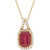 Ruby (2-1/3 ct. t.w.) and Diamond (1/5 ct. t.w.) 18" Pendant Necklace in 14k Gold