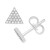 Diamond Pavé Triangle Stud Earrings (1/10 ct. t.w.) in 10k White, Yellow or Rose Gold
