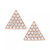 Diamond Pavé Triangle Stud Earrings (1/10 ct. t.w.) in 10k White, Yellow or Rose Gold