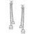Cubic Zirconia Double Drop Earrings in Sterling Silver