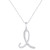 Diamond Fancy Initial 18" Pendant Necklace (1/10 ct. t.w.) in Sterling Silver