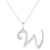 Diamond Fancy Initial 18" Pendant Necklace (1/10 ct. t.w.) in Sterling Silver