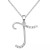Diamond Fancy Initial 18" Pendant Necklace (1/10 ct. t.w.) in Sterling Silver