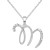 Diamond Fancy Initial 18" Pendant Necklace (1/10 ct. t.w.) in Sterling Silver