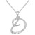 Diamond Fancy Initial 18" Pendant Necklace (1/10 ct. t.w.) in Sterling Silver