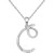 Diamond Fancy Initial 18" Pendant Necklace (1/10 ct. t.w.) in Sterling Silver