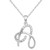 Diamond Fancy Initial 18" Pendant Necklace (1/10 ct. t.w.) in Sterling Silver