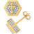 Cubic Zirconia Cross Hexagon Cluster Stud Earrings, Created for Macy's