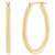 Polished Oval Tube Hoop Earrings in 10k Gold, 1 inch