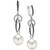 Cultured Freshwater Pearl (11mm), Black Spinel (1 ct. t.w) & White Zircon (1/2 ct. t.w.) Interlocking Drop Earrings in Sterling Silver
