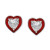 Cubic Zirconia Cubic Zirconia Red Enamel Heart Stud Earrings, Created for Macy's
