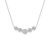 Diamond Halo Graduated Statement Necklace (1/2 ct. t.w.) in 14k White Gold, 16" + 2" extender