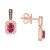 Passion Ruby (7/8 ct. t.w.) & Diamond (1/4 ct. t.w.) Drop Earrings in 14k Rose Gold