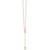 Cross Rosary Lariat Necklace in 14k Yellow Gold, 19 1/2" + 3 1/2" extender