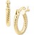 Children's Twist Style Extra Small Hoop Earrings in 14k Gold, 3/8"